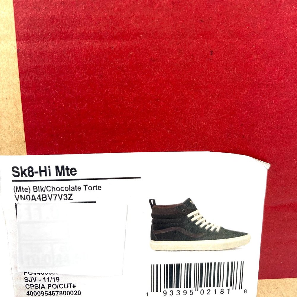 VANS Sk8-Hi MTE Boots Suede Black Brown High Top Winter Shoes Women VN0A4BV7V3Z1 - Picture 8 of 9